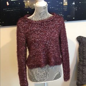 Knitted Maroon Sweater Top